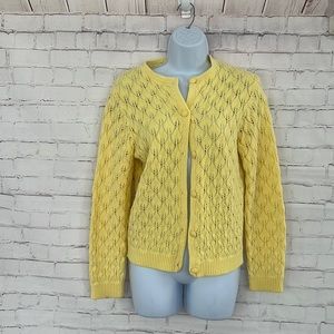 SOLD Vintage knit yellow cardigan sweater